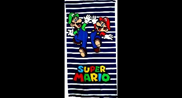 Super Mario Strandlaken, High Five - 70 x 140 cm - Polyester - Gratis verzonden
