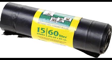 KOMO trekbandzakken - doos - 15 rollen x 15 stuks