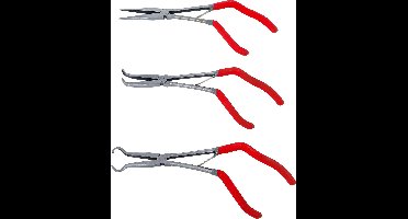 BGS Set telefoon- en langbektangen - met pistoolgreep - 275 mm - 3 delig