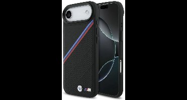 BMW Backcase hoesje geschikt voor iPhone 17 Air - Effen Zwart - Kunstleer