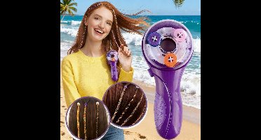 Learnlogic UL-307 Automatische Twist & Vlechtmachine voor Meisjes - DIY Haarstyling Speelgoed - Inclusief Kralen & Accessoires - Roze - Let op: Voor Glad Geborsteld Haar