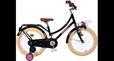 Volare Excellent Kinderfiets - Meisjes - 18 inch - Zwart - 95% afgemonteerd