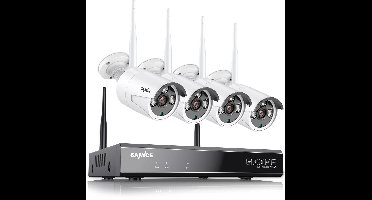 Draadloos Beveiligingssysteem – Wifi Cameraset – CCTV Beveiliging – Videobewaking – 8 Kanaals NVR – 3MP Outdoor Camera’s – 2K Full HD Beeld – Nachtzicht Met Smart IR