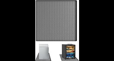 Koelkastmat Siliconen 60x60 cm - Vloerbescherming voor Koelkasten en Wasmachines