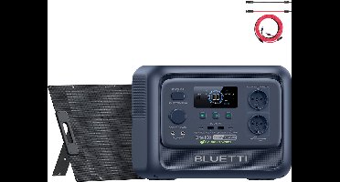 BLUETTI Elite 100 V2 1024Wh 1800W Blauw draagbaar zonne-energiestation met 200W Zonnepanelen PV200 Voor kamperen, Camper, Wandelen, Noodgeval.