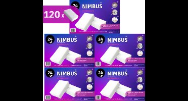 NIMBUS Wonderspons Voordeelverpakking - 120 stuks (5x24) Melamine Spons - Extra Dik