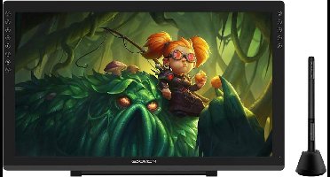 Grafisch Teken Tablet 21.5 Inch - 130% sRGB Volledig Gelamineerd Scherm, Batterijvrije Pen, Aangepaste Sneltoetsen, Compatibel met Windows en Mac