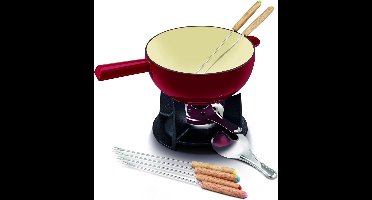 RVV® Fondueset - Fondue - Fondueset elektrisch - Rood - 22cm x 24cm x 10cm
