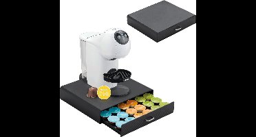 BRASQ Capsulehouder voor Dolce Gusto Capsules - Opbergbox met Lade - 30 Cups - Koffiecups houder Zwart