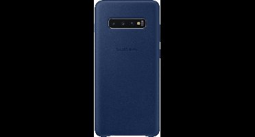 Samsung Lederen Cover - voor Samsung Galaxy S10 Plus - Blauw
