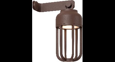 Lucide WELLS - Oplaadbare Wandlamp Binnen/Buiten - Accu/Batterij - Ø 10 cm - LED Dimbaar - CCT - 1x5W 2700K/4000K - IP54 - Roest bruin | Essential