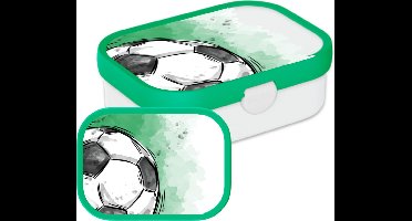 Mepal Broodtrommel - Bento Lunchbox voor Kinderen - Voetbal - Inclusief Bentobakje & Vorkje - BPA vrij en Vaatwasserbestendig - 750 ml - Bal