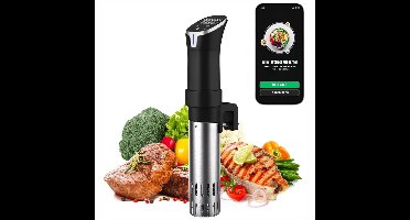 RVV® Sous Vide Stick - Sous Vide - Sous-Vide Stick - met App - 1100W - Zwart - 42 cm x 16 cm x 11 cm
