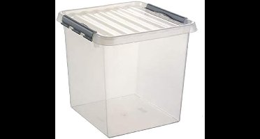 Opbergdoos 38 Liter - 400x400x380 mm - Transparant - Stapelbaar - Veelzijdige Opbergbox