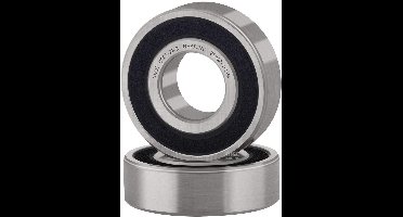 Diepgroefkogellager 25x52x15mm - Rubber Afdichtingen, Chroomstaal, 2 Stuks