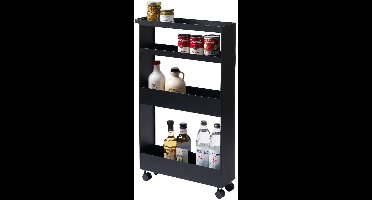 Yamazaki Keukentrolley 4 niveaus - Tower - Zwart