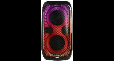 Blaupunkt Party Box-luidspreker, LED-verlichting, Bluetooth, USB en AUX, FM-radio, karaokefunctie, afstandsbediening, acculooptijd tot 18 uur, PB60X