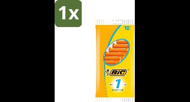 1 x Bic - Scheermesjes - Sensitive - Enkel Mesje - Wegwerpmesjes - 10 Scheermesjes - Scheermesje - Wegwerpscheermesje - Gevoelige Huid - Enkel Mesje - Roestvrij Staal