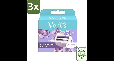 3 x Gillette - Venus Comfortglide Breeze - Hydraterend en soepel - 4 Navulscheermesjes - Grootverpakking - Scheermesjes - Scheermes - Venus Breeze - Scheergel - Hydraterend Scheermes