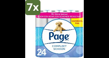 Page Toiletpapier Compleet Schoon 2-laags 24 stuks per verpakking - Bulkverpakking - 7 stuks