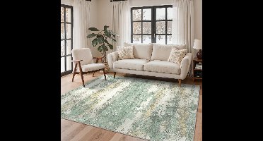 Boraboi® Wasbaar abstract tapijt met antislip voor woonkamer en slaapkamer