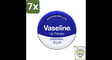 7 x Vaseline - Original - Lip Therapy - Beschermend - 20 g - Grootverpakking - Lippenbalsem - Lippen Verzorging - Droge Lippen - Beschermend Balsem - Vocht Vasthouden