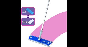NIMBUS Vloerwisser 2-in-1 Starterkit - Dweil + 10 Vloerdoekjes XXL - Geschikt voor Swiffer XXL en Leifheit vloerdoekjes