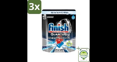 3 x Finish Powerball - Quantum Ultimate - Vaatwastabletten - Ontvetter - 60 Tabletten - Grootverpakking - Vaatwastabletten - Vaatwasser Tabletten - Ontvetter - Diepe Reiniging - Quantum Technologie