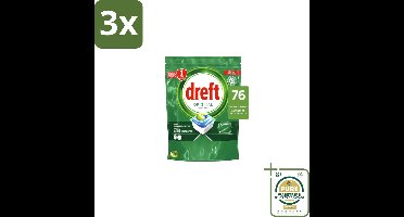 3 x Dreft – Vaatwascapsules – Original All-in-One – 76 Capsules - Grootverpakking - Koffiezetapparaat - Koffiezetapparaat - Koffiezetapparaat