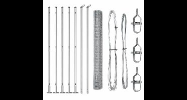 vidaXL - Hekpaal. - Zilverkleurig