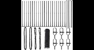 vidaXL - Hekpaal. - Grijs