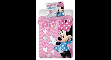 Disney Minnie Mouse BABY / Peuter dekbedovertrek Sweet - 100 x 135 cm / 40 x 60 cm - Katoen