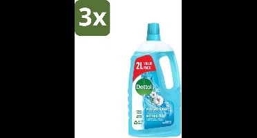 Dettol - Allesreiniger - Katoenfris - Perfecte Hygiëne - 2L - Bulkverpakking - 3 stuks
