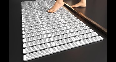 Badmat-Antislip-90 x 40 cm-Grijs-c