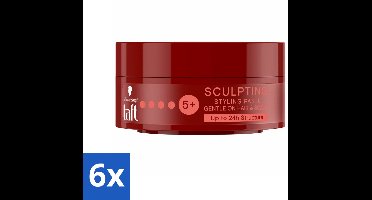 6 x Taft - Sculpting Styling Paste - Hold 5+ - Flexibele styling - 75 ml - Stylingpasta - Haarstyling - Taft - Flexibele Hold - Matte Finish