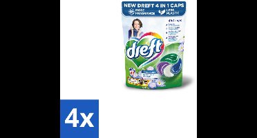 4 x Dreft - Wasmiddelcapsules - 4-in-1 Blue Dream - Krachtige waskracht - 42 Wasbeurten - Wasmiddel Capsules - Wasmiddel Blue Dream - Wasmiddel Voor Gekleurde Kleding - Wasmiddel Met Geur - Wasmiddel 4 In 1