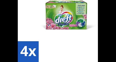 4 x Dreft - Wasmiddelcapsules - Touch of Pink - Geurige verzorging - 16 Wasbeurten - Wasmiddelcapsules - Plasticvrije Verpakking - Duurzaam Wassen - Wasmiddel - Wascapsules