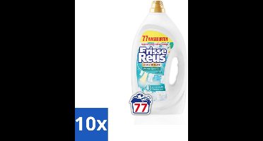 10 x Frisse Reus - Vloeibaar Wasmiddel - Lotus - Witte Was - 77 Wasbeurten - Witte Was - Vloeibaar Wasmiddel - Frisse Was - Was Kracht - Lotusbloemextract