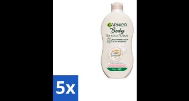 5 x Garnier - Body - Bodylotion - Sensitive 7 Days - Verzachtend - Havermelk & Probiotica - 400 ml - Gevoelige Huid - Bodylotion - Havermelk - Probiotica - Hydratatie