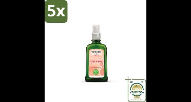 5 x WELEDA - Zwangerschapsolie - Mama & Baby - 100 ml - Grootverpakking - Zwangerschap - Huidverzorging - Striae - Jeuk - Gevoelige Huid