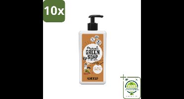 10 x Marcel's Green Soap - Handzeep - Sandelhout & Kardemom - Voor dagelijks gebruik - 500 ml - Grootverpakking - Handzeep - Sandelhout - Kardemom - Natuurlijke Zeep - Biologische Zeep