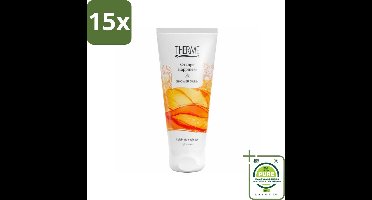 15 x Therme - Orange Happiness - Douche Satin - Verfrissend - Verzorgend - 200ml - Grootverpakking - Douchegel - Sinaasappelgeur - Verfrissende Douche - Verzorgend - Vegan Douchegel