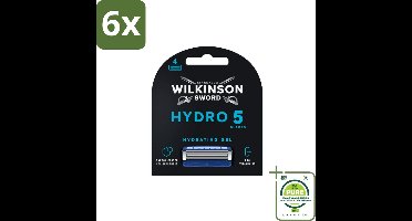 Wilkinson Sword - Navulmesjes - Hydro 5 Skin Protection - Beschermend - 4 mesjes - Voordeelverpakking - 6 stuks - Scheermes - Scheermesjes