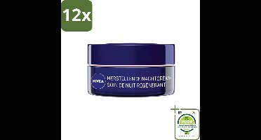 NIVEA - Nachtcrème - Essentials +24U Voedend - Voor gevoelige & droge huid - Met Sheaboter & Amandelolie - 50 ml - Voordeelverpakking - 12 stuks - Nivea nachtcreme - Voedende nachtcreme