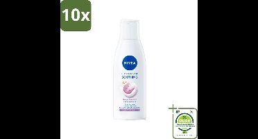 10 x NIVEA - Reinigingsmelk - Gevoelig - Reinigt Zachtjes - Hydrateert Intensief - 200 ml - Grootverpakking - Reinigingsmelk - Gevoelige Huid - NIVEA Sensitive - Make-up Verwijderen - Hydrateren
