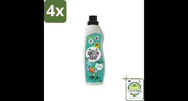 Marcel's Green Soap - Vloeibaar Wasmiddel - Kleur - Perzik & Jasmijn - Effectief & natuurlijk - 23 Wasbeurten - 1 liter - Voordeelverpakking - 4 stuks - Wasmiddel - Biologisch afbreekbaar