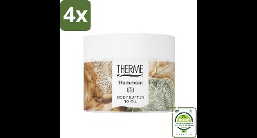 Therme - Hammam - Bodybutter to Oil - Hydraterend - Verzorgend - 225gr - Voordeelverpakking - 4 stuks - Lichaamsbalsem - Bodybutter
