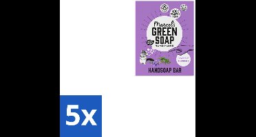Marcel's Green Soap - Handzeep Bar - Lavendel & Rozemarijn - Zachte verzorging - 90 gr - Bulkverpakking - 5 stuks