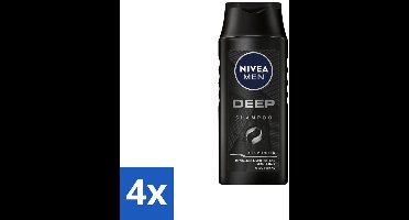 NIVEA MEN - Shampoo - Deep - 250 ml - Voordeelverpakking - 4 stuks