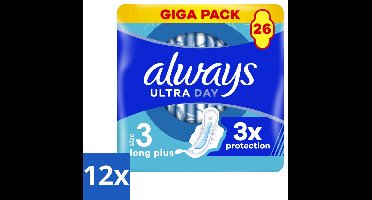 Always - Maandverband - Dag - 26 Maandverband - Voordeelverpakking - 12 stuks